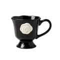 Tasse “Rose Blanche” – tasse élégante noir et blanc